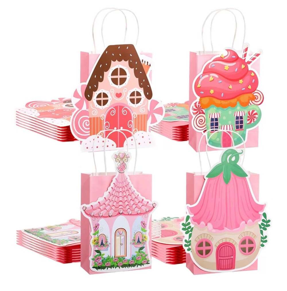 Pink Fairy House Party Gift Bags 24 Pcs